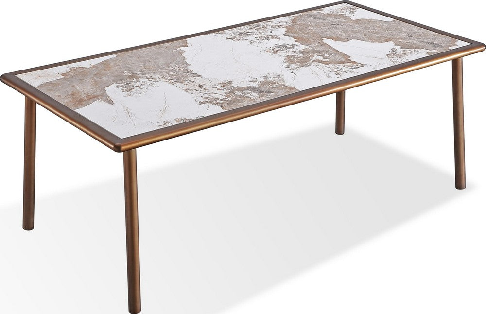 Modus Furniture - Tulum Stone Top Dining Table with Bronze Metal Base - PWSW61 view 1