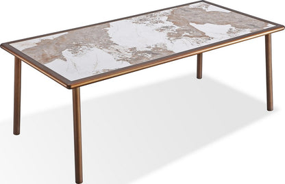 Modus Furniture - Tulum Stone Top Dining Table with Bronze Metal Base - PWSW61 view 1