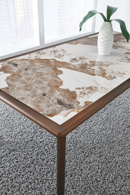 Modus Furniture - Tulum Stone Top Dining Table with Bronze Metal Base - PWSW61 view 4