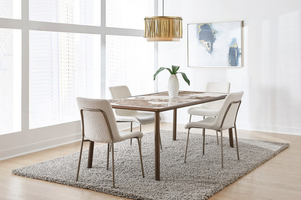 Modus Furniture - Tulum Stone Top Dining Table with Bronze Metal Base - PWSW61 view 6