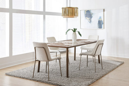 Modus Furniture - Tulum Stone Top Dining Table with Bronze Metal Base - PWSW61 view 6
