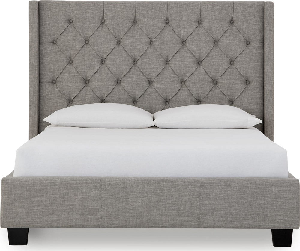 Modus Furniture - Verona Full-size Upholstered Footboard Storage Bed in Speckled Grey - 3ZFBD464 view 1