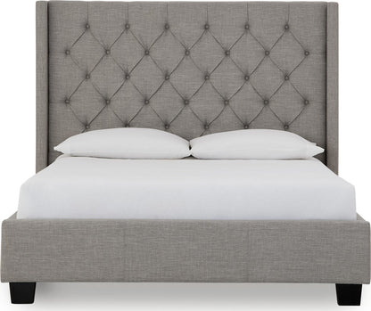 Modus Furniture - Verona Full-size Upholstered Footboard Storage Bed in Speckled Grey - 3ZFBD464 view 1