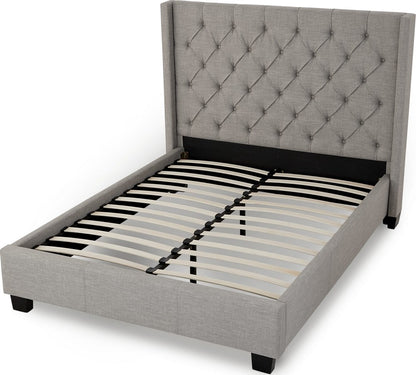Modus Furniture - Verona Full-size Upholstered Platform Bed in Speckled Grey - 3ZFBL464 view 3