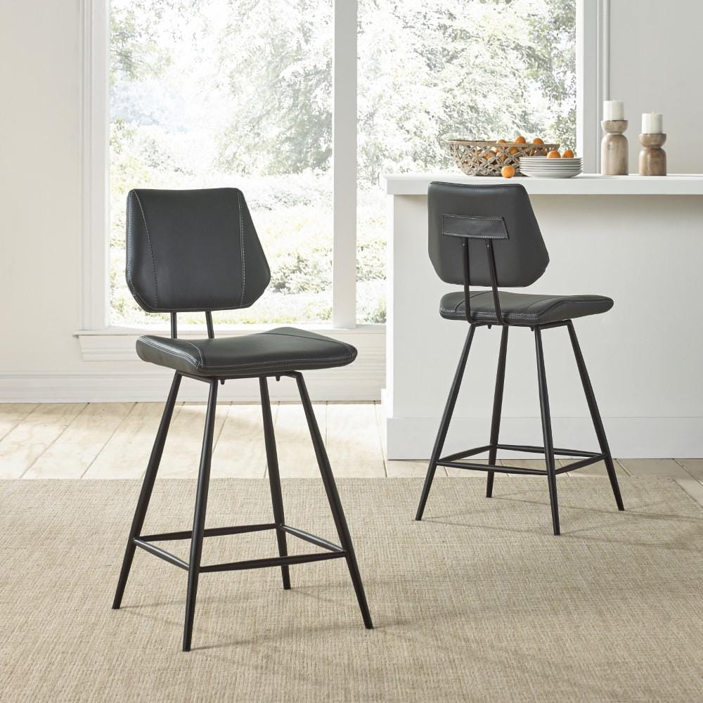Modus Furniture - Vinson Modern Swivel Counter Stool in Cobalt (Set of 2) - 9LE870V veiw 1