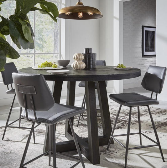 Modus Furniture - Vinson Modern Swivel Counter Stool in Cobalt (Set of 2) - 9LE870V veiw 2