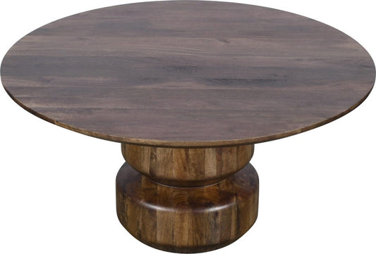 Modus Furniture - Virton Solid Wood Round Coffee Table in Smoked Brown - PMRR21 view 1