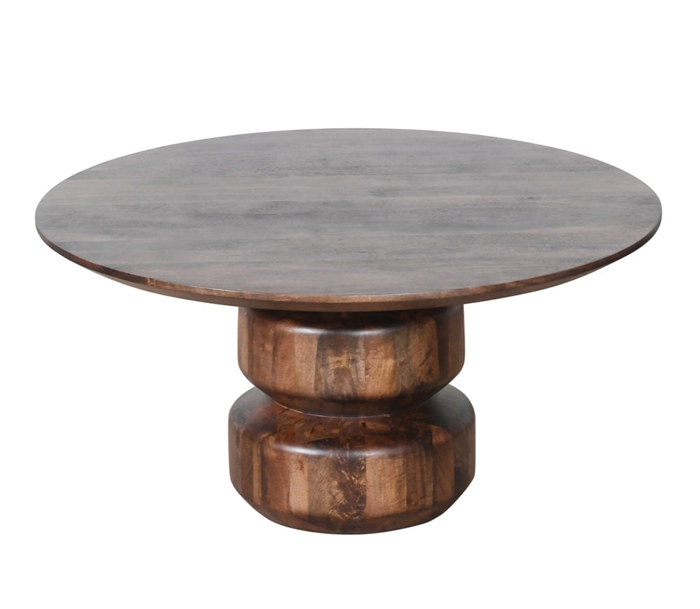 Modus Furniture - Virton Solid Wood Round Coffee Table in Smoked Brown - PMRR21 view 2