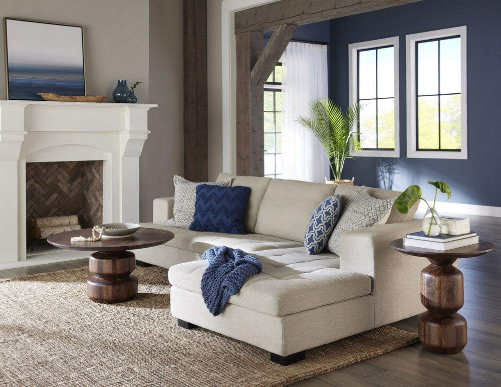 Modus Furniture - Virton Solid Wood Round Coffee Table in Smoked Brown - PMRR21 view 5