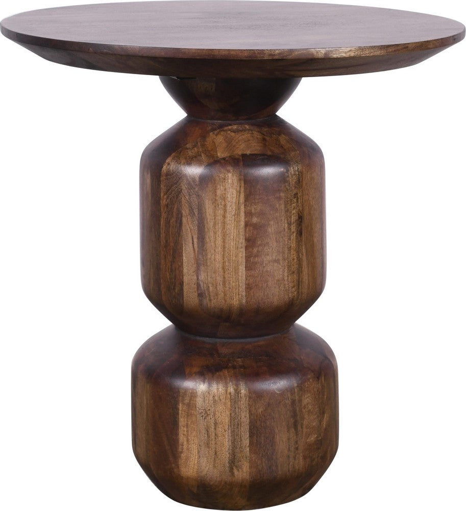 Modus Furniture - Virton Solid Wood Round End Table in Smoked Brown - PMRR22 view 1