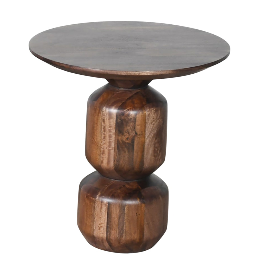 Modus Furniture - Virton Solid Wood Round End Table in Smoked Brown - PMRR22 view 2