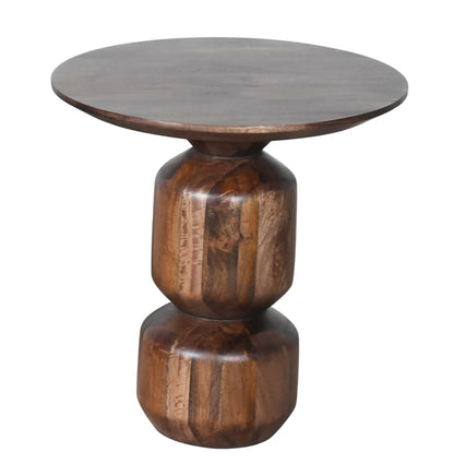 Modus Furniture - Virton Solid Wood Round End Table in Smoked Brown - PMRR22 view 2