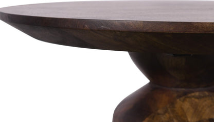 Modus Furniture - Virton Solid Wood Round End Table in Smoked Brown - PMRR22 view 3