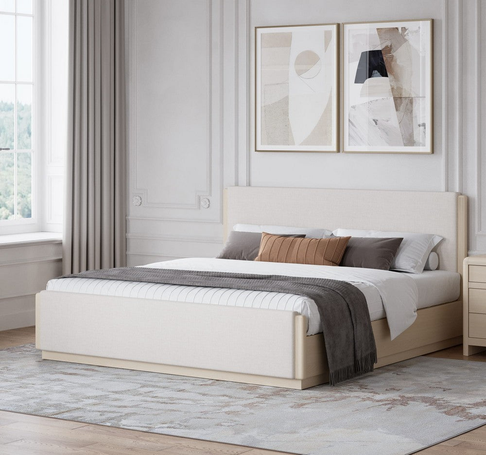 Modus Furniture - Wallen Uph CK Bed - White Sand - TDXXH6 view 6