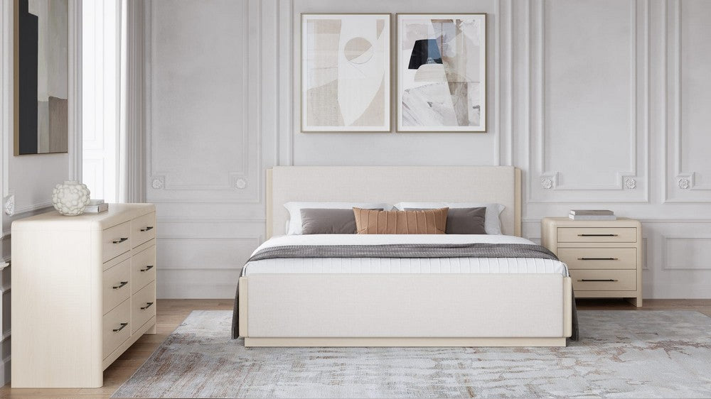 Modus Furniture - Wallen Uph Full Bed - Wht Snd - TDXXH4 view 7