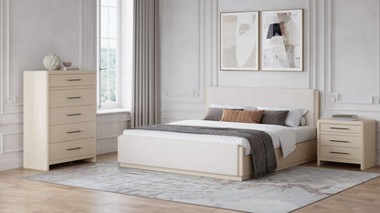 Modus Furniture - Wallen Uph Full Bed - Wht Snd - TDXXH4 view 8