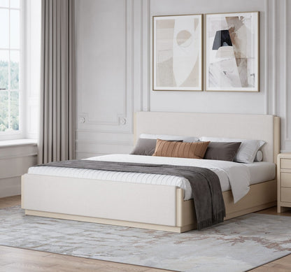 Modus Furniture - Wallen Uph Qn Bed - White Sand - TDXXH5 view 6