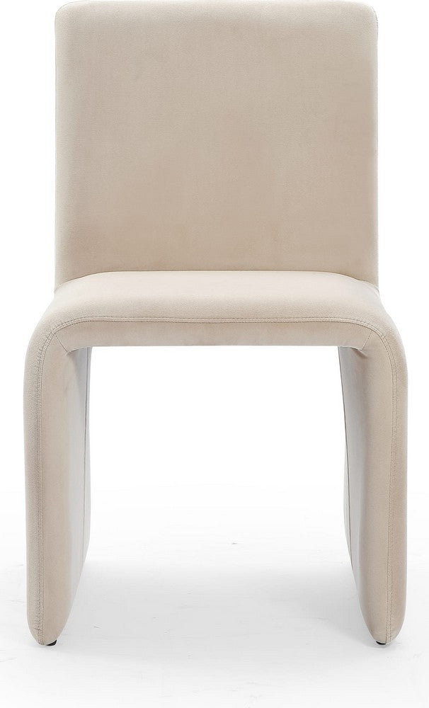 Modus Furniture - Winston Fully Upholstered Side chair in Sand Velvet - FMBF64A_1 view 2