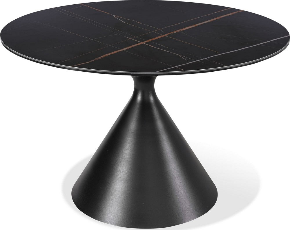 Modus Furniture - Winston Stone Top Metal Base Round Dining Table in Black - FMBF60 view 1