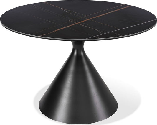 Modus Furniture - Winston Stone Top Metal Base Round Dining Table in Black - FMBF60 view 1
