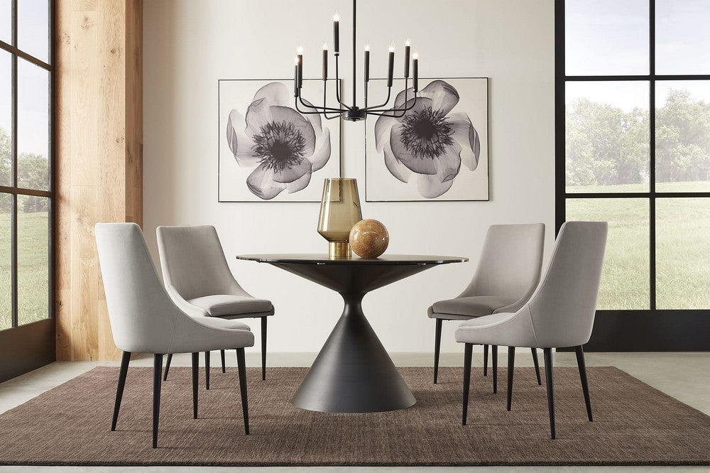 Modus Furniture - Winston Stone Top Metal Base Round Dining Table in Black - FMBF60 view 5