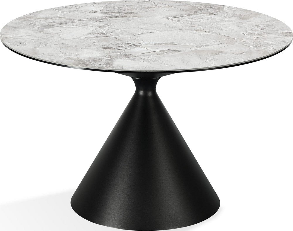 Modus Furniture - Winston Stone Top Metal Base Round Dining Table in Grigio - FMNY60 view 1