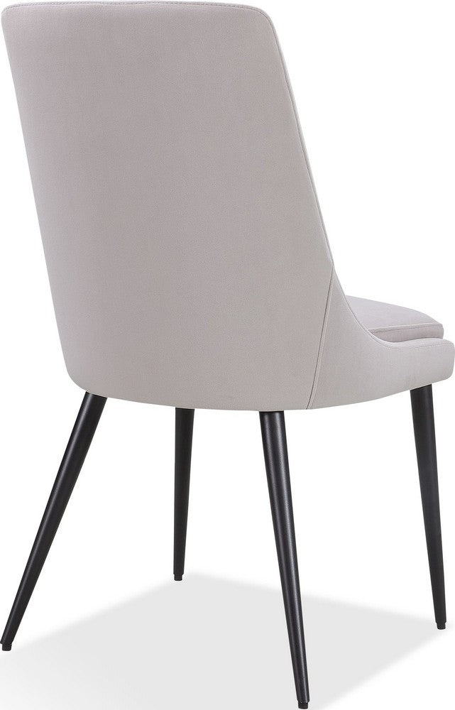 Modus Furniture - Winston Upholstered Metal Leg Dining Chair in Ash Grey and Black - FMBF63_1 view 3