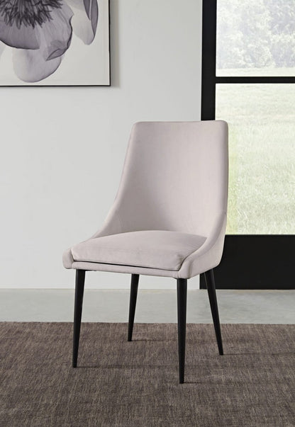 Modus Furniture - Winston Upholstered Metal Leg Dining Chair in Ash Grey and Black - FMBF63_1 view 5