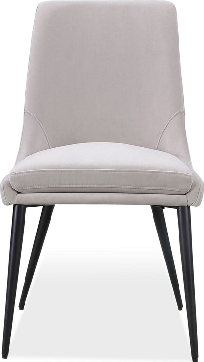 Modus Furniture - Winston Upholstered Metal Leg Dining Chair in Ash Grey and Black Set of 2 - FMBF63_2 view 1