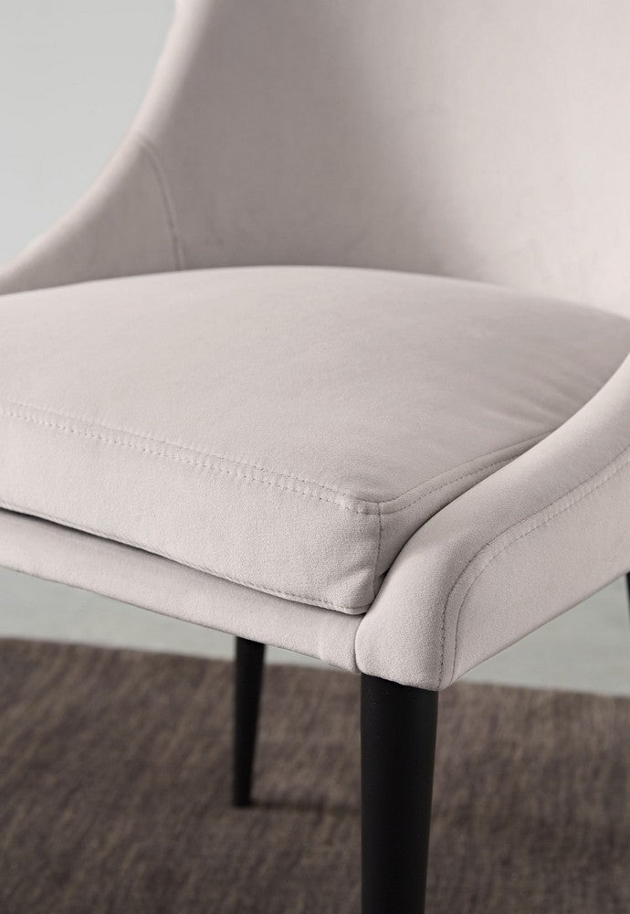 Modus Furniture - Winston Upholstered Metal Leg Dining Chair in Ash Grey and Black Set of 2 - FMBF63_2 view 4
