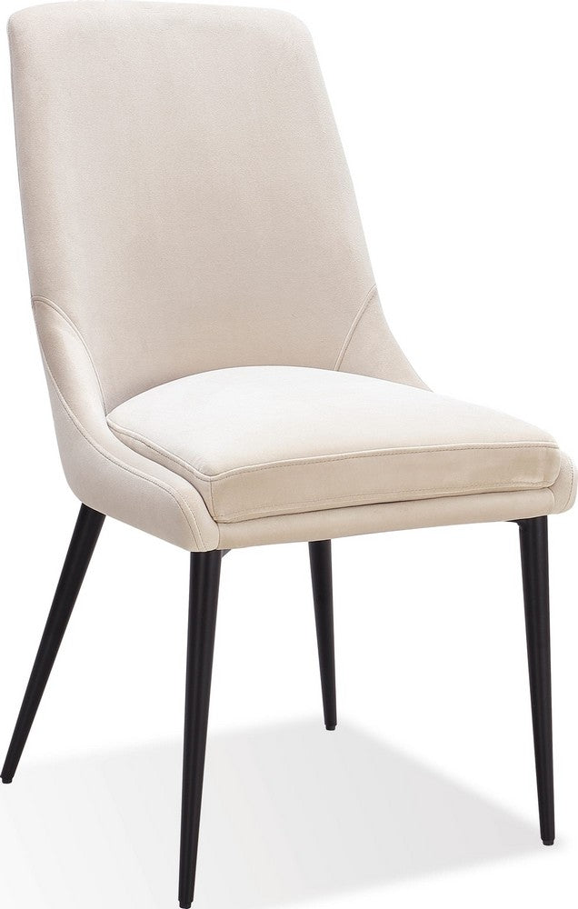 Modus Furniture - Winston Upholstered Metal Leg Dining Chair in Cream and Black - FMBF63B_1 view 1