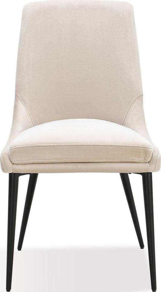 Modus Furniture - Winston Upholstered Metal Leg Dining Chair in Cream and Black - FMBF63B_1 view 2