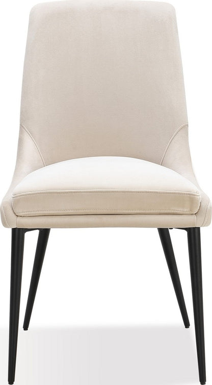 Modus Furniture - Winston Upholstered Metal Leg Dining Chair in Cream and Black Set of 2 - FMBF63B_2 view 2