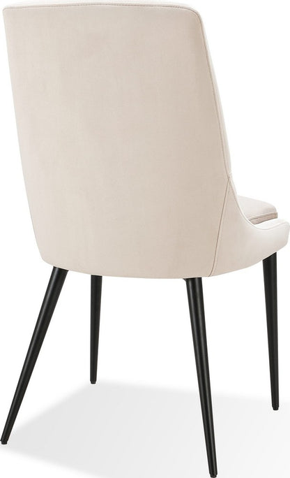 Modus Furniture - Winston Upholstered Metal Leg Dining Chair in Cream and Black Set of 2 - FMBF63B_2 view 3