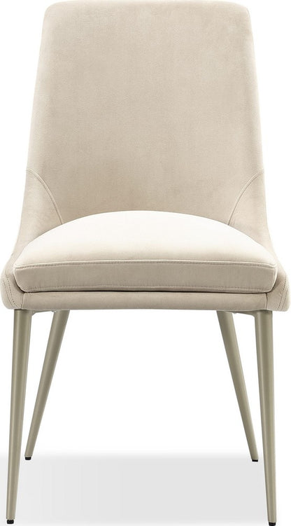 Modus Furniture - Winston Upholstered Metal Leg Dining Chair in Cream and Champagne - FMKR63_1 view 2