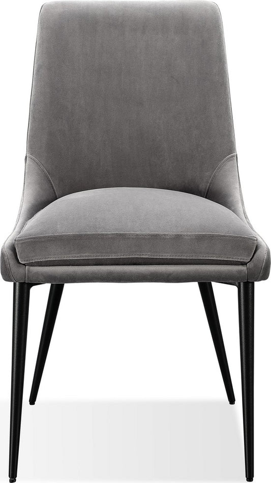 Modus Furniture - Winston Upholstered Metal Leg Dining Chair in Goose and Black - FMNY63_1 view 2