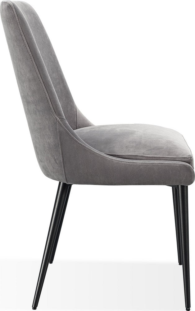Modus Furniture - Winston Upholstered Metal Leg Dining Chair in Goose and Black - FMNY63_1 view 3