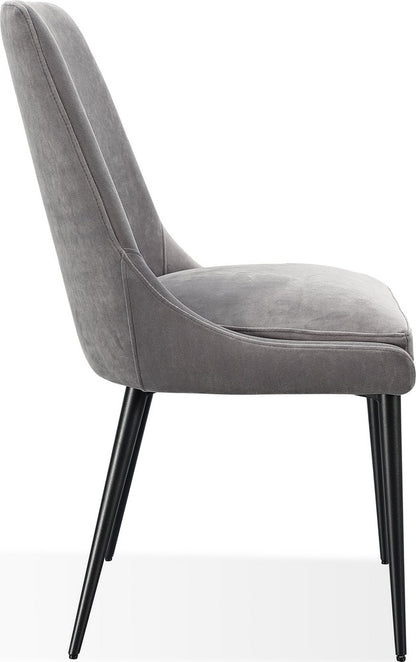 Modus Furniture - Winston Upholstered Metal Leg Dining Chair in Goose and Black - FMNY63_1 view 3