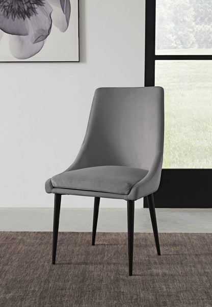 Modus Furniture - Winston Upholstered Metal Leg Dining Chair in Goose and Black - FMNY63_1 view 7