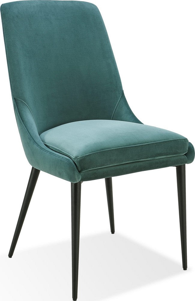 Modus Furniture - Winston Upholstered Metal Leg Dining Chair in Smoked Green and Black - FMBF63G_1 view 1