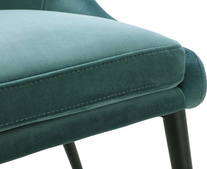 Modus Furniture - Winston Upholstered Metal Leg Dining Chair in Smoked Green and Black Set of 2 - FMBF63G_2 view 4
