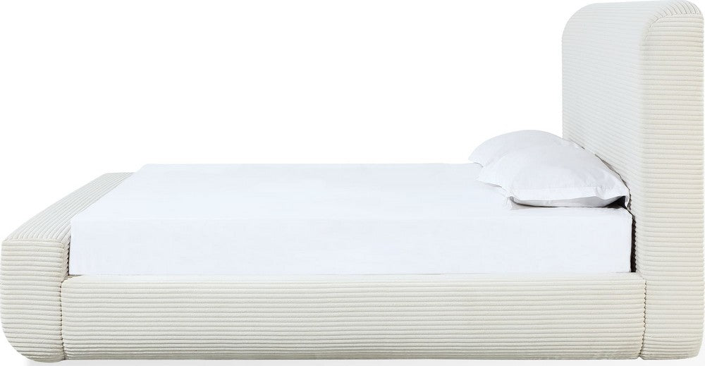 Modus Furniture - Wisteria King-size Upholstered Platform Bed in Frosty Corduroy - RYVMH7 view 3