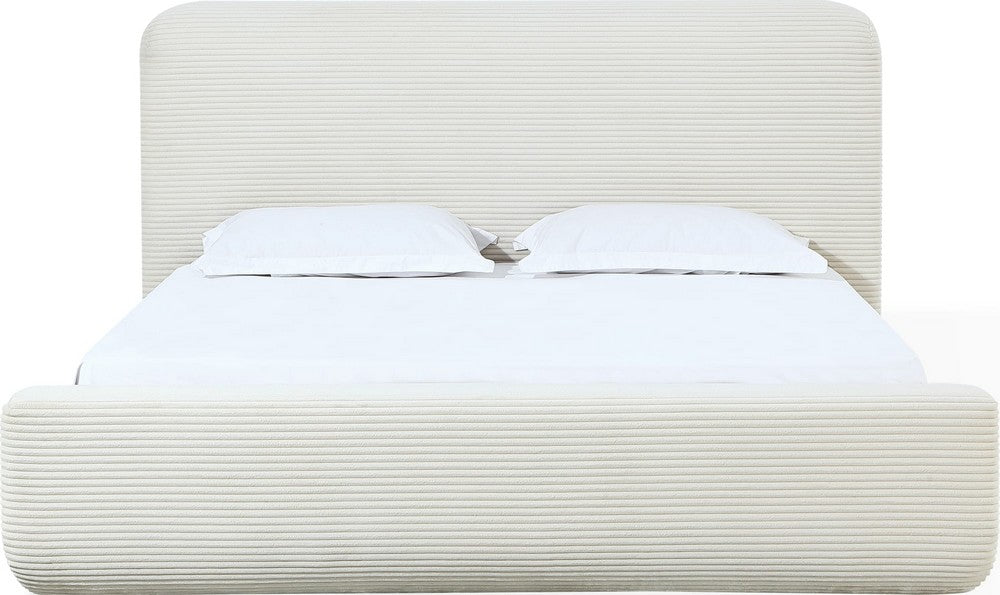 Modus Furniture - Wisteria Queen-size Upholstered Platform Bed in Frosty Corduroy - RYVMH5 view 2