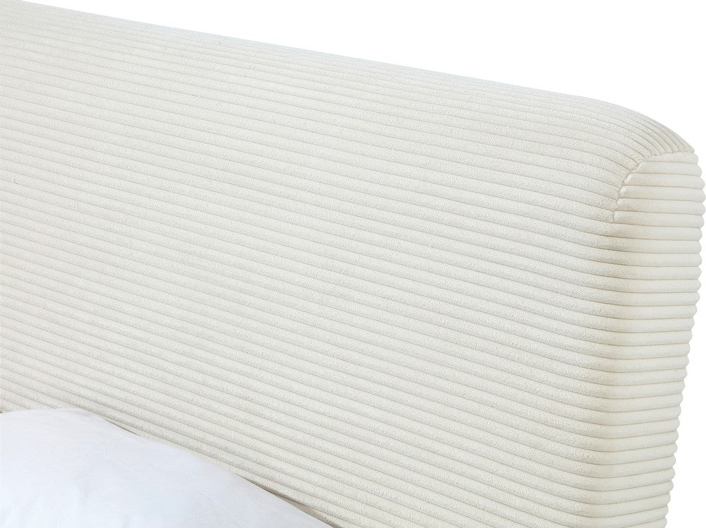 Modus Furniture - Wisteria Queen-size Upholstered Platform Bed in Frosty Corduroy - RYVMH5 view 4