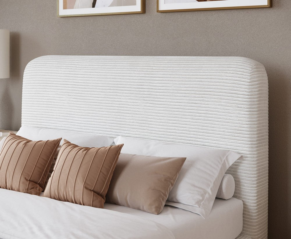 Modus Furniture - Wisteria Queen-size Upholstered Platform Bed in Frosty Corduroy - RYVMH5 view 5