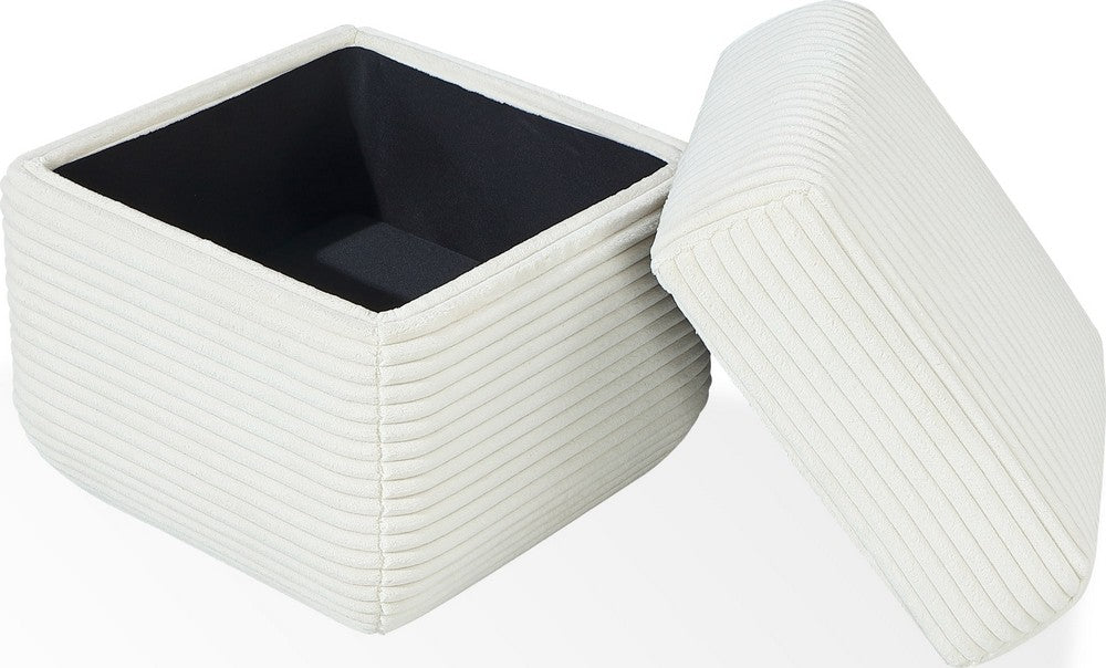 Modus Furniture - Wisteria Upholstered Storage Ottoman in Frosty Corduroy - RYVM88 view 3