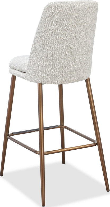 Modus Furniture - Wyatt Upholstered Bar Stool in Ricotta Boucle and Bronze Metal Set of 2 - PWTA75FMY_2 view 2