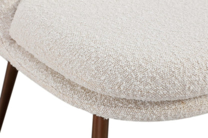 Modus Furniture - Wyatt Upholstered Dining Chair in Ricotta Boucle and Bronze Metal - PWTA63FMY_1 view 4
