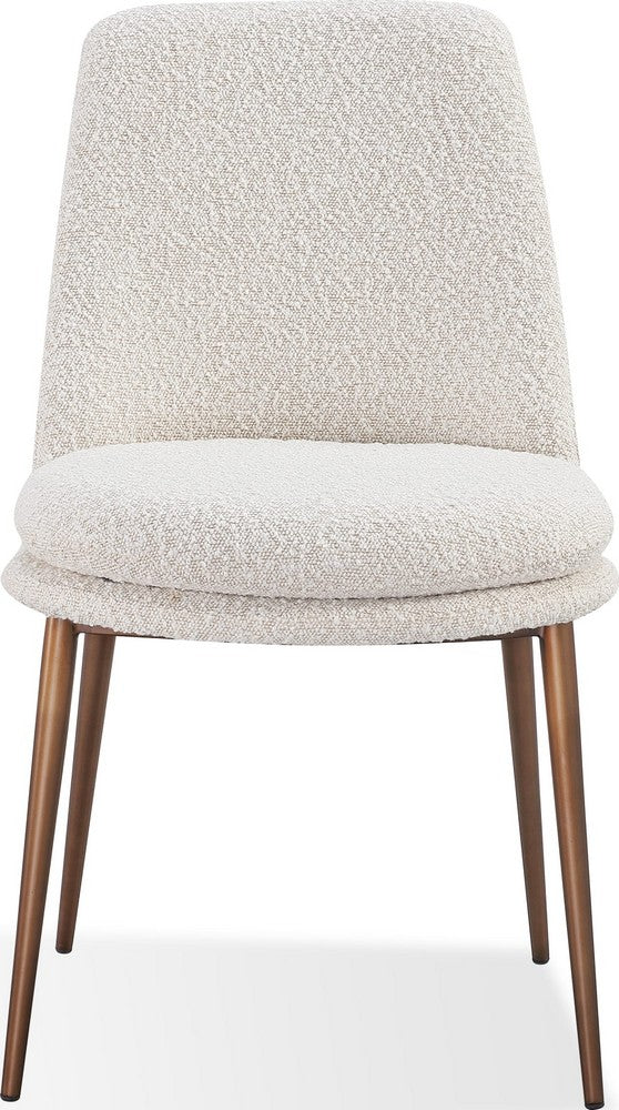 Modus Furniture - Wyatt Upholstered Dining Chair in Ricotta Boucle and Bronze Metal Set of 2 - PWTA63FMY_2 view 1