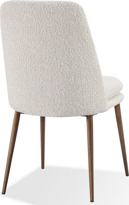 Modus Furniture - Wyatt Upholstered Dining Chair in Ricotta Boucle and Bronze Metal Set of 2 - PWTA63FMY_2 view 3